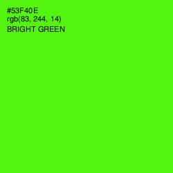#53F40E - Bright Green Color Image